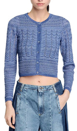 Maglione girocollo con bottoni